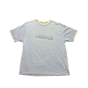 Vintage Wimbledon Tennis Graphic T Shirt Light Blue XL Short Sleeve Crew Neck